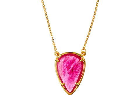 Luxe Giselle Ruby Pear Necklace