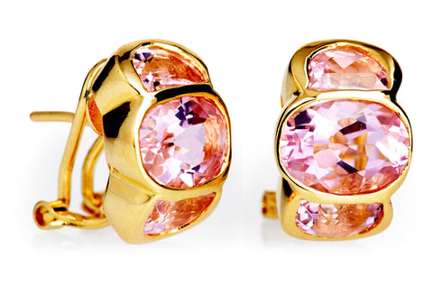 Pink Topaz Barcelona Earrings