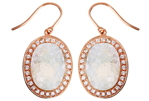 Rose Sapphire Blue Drusy Kori Drops