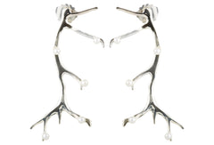 Silver Pearl Branch Earrings