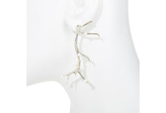 Silver Pearl Branch Earrings