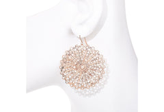 Rose Lace Circle Earrings