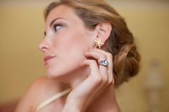 Gold Blue Moonstone Barcelona Ring