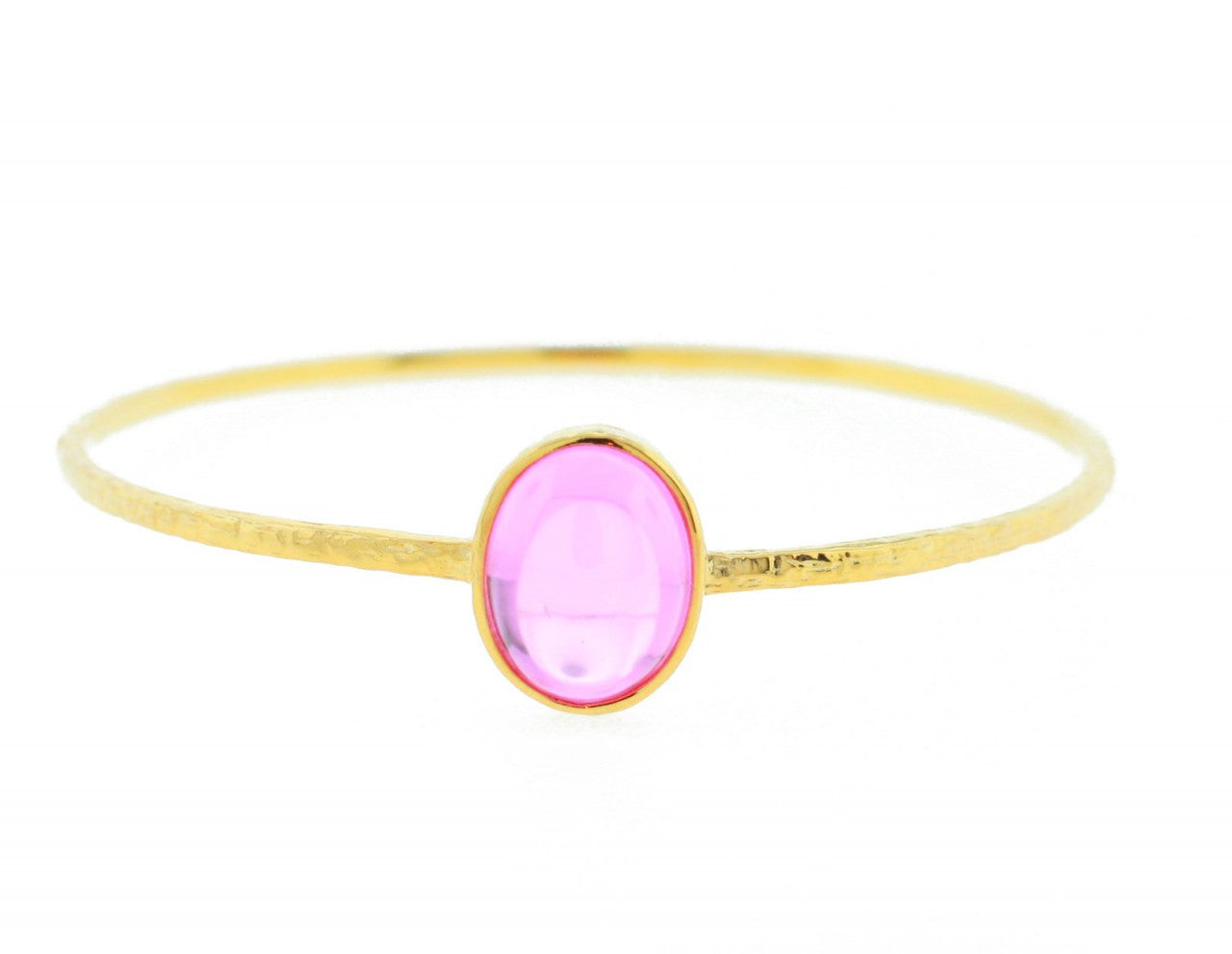 Gold Pink Topaz Kori Bangle