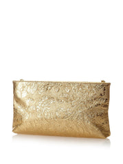 Gold Baroque Leather Clutch