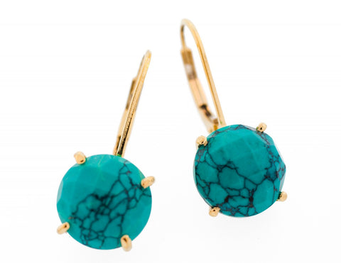 Gold Turquoise Gemma Drop Earrings