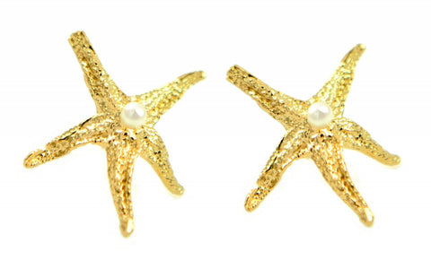 Gold Pearl Starlette Earring