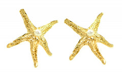 Gold Pearl Starlette Earring