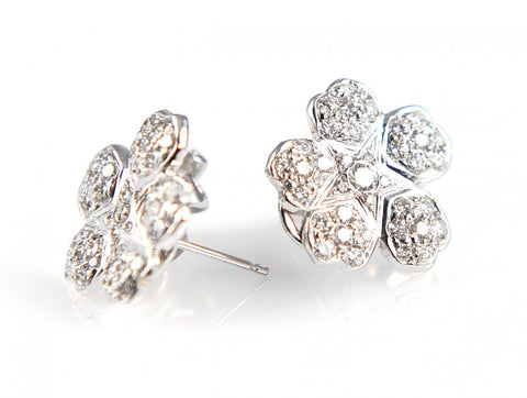 LUXE Pave Sapphire Sakura Earrings
