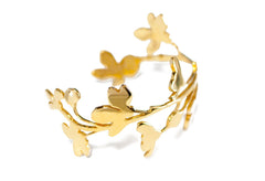 Silver Sakura Cuff