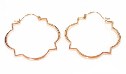LUXE Solid Gold Marrakech Hoop Earrings