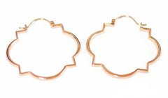LUXE Solid Gold Marrakech Hoop Earrings