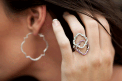 LUXE Solid Gold Marrakech Hoop Earrings