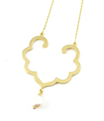 Gold Pearl Badala Necklace