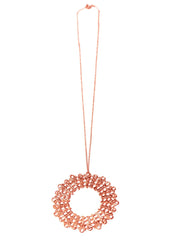 Rose Lace Circle Pendant