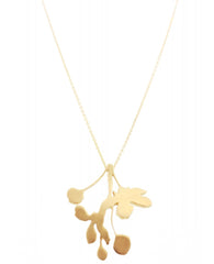 Gold Sakura Drop Pendant