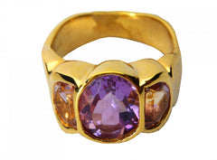 Barcelona Ring with Amethyst and Ametrine