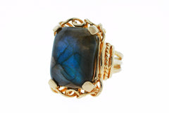 Gold Labradorite Belle Epoque Ring