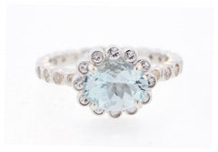Gold Aquamarine Grace Ring