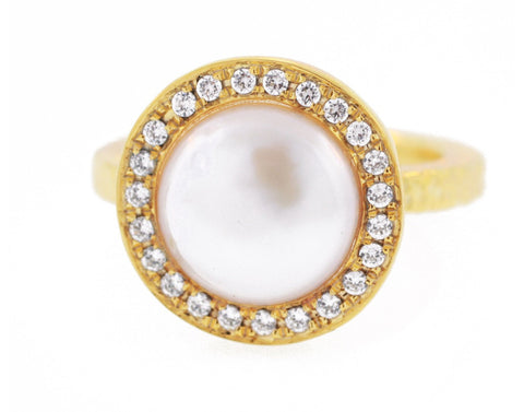 Small Pearl Sapphire Kori Ring