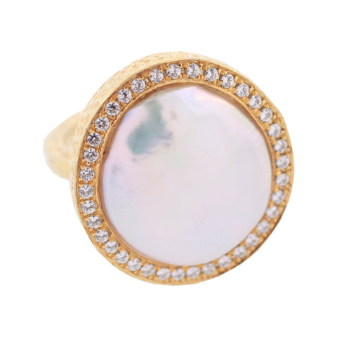 Pearl White Sapphire Kori Ring