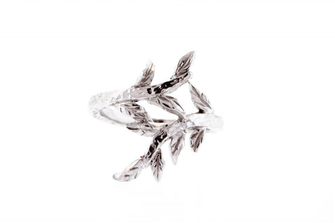 Silver Laurel Ring