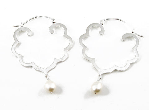 Silver + Pearl Badala Earrings